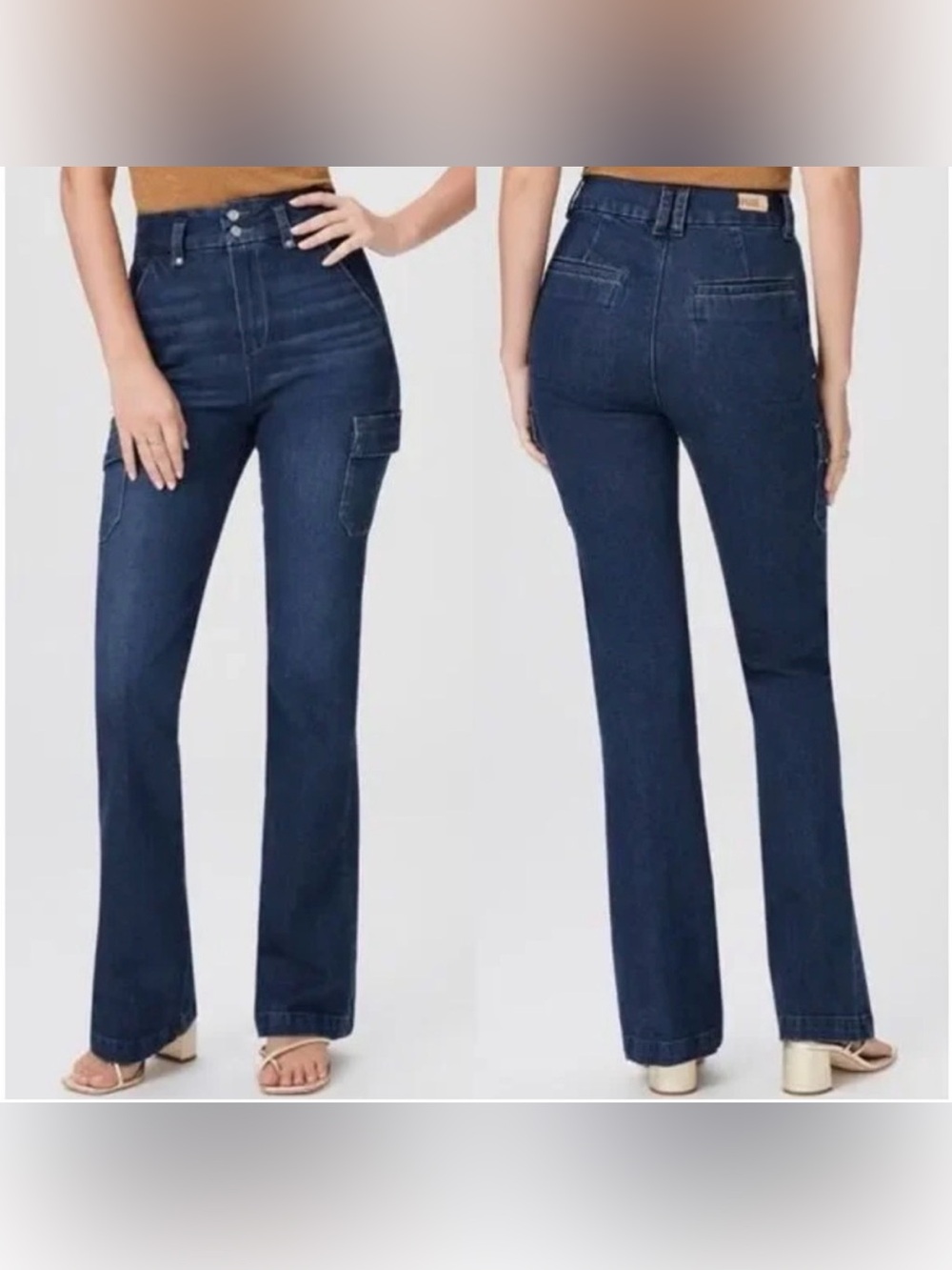 PAIGE Women's Dion 32" Jeans with Cargo Pockets